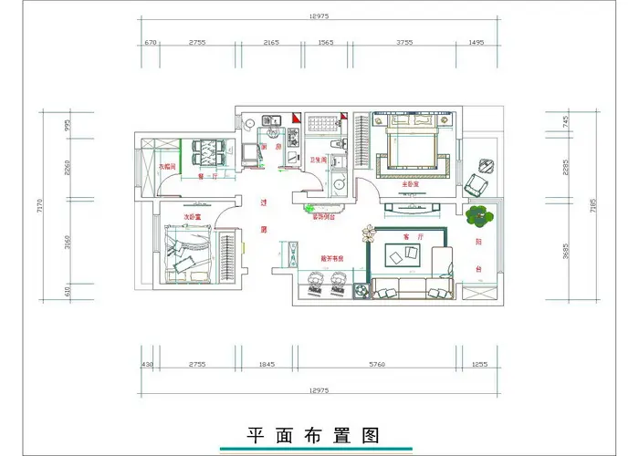 保利溪湖林语三期-现代简约-三居室