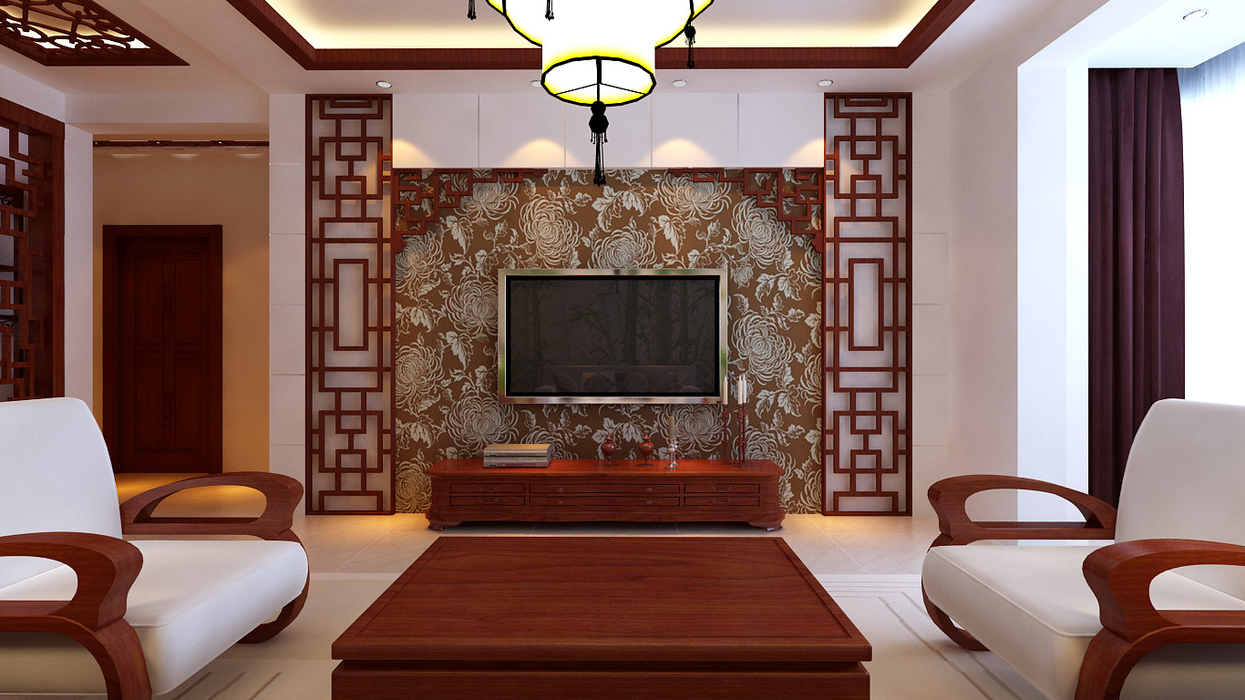 中海明珠-中式古典-三居室