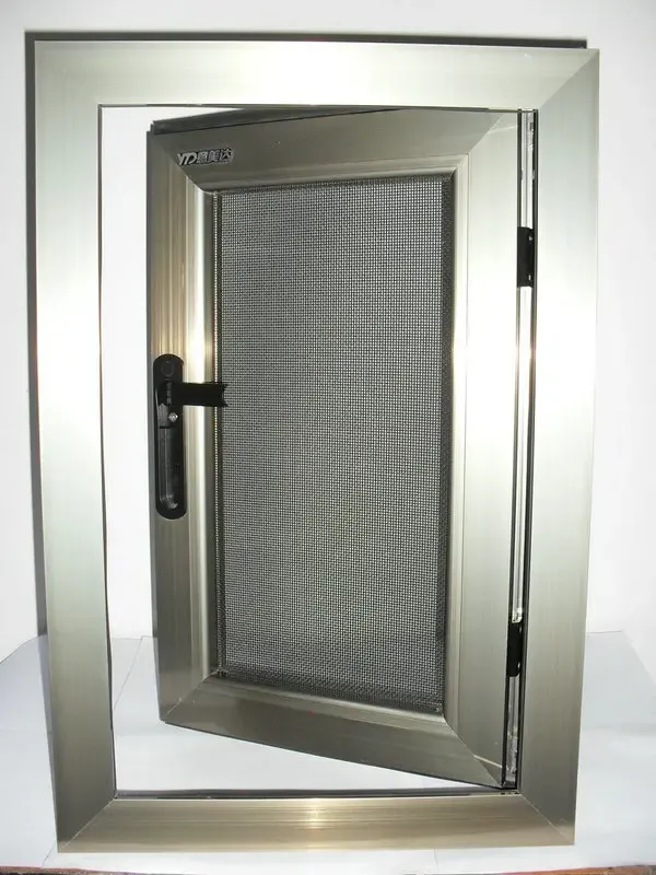 意美达牌金刚网外平开防盗纱窗