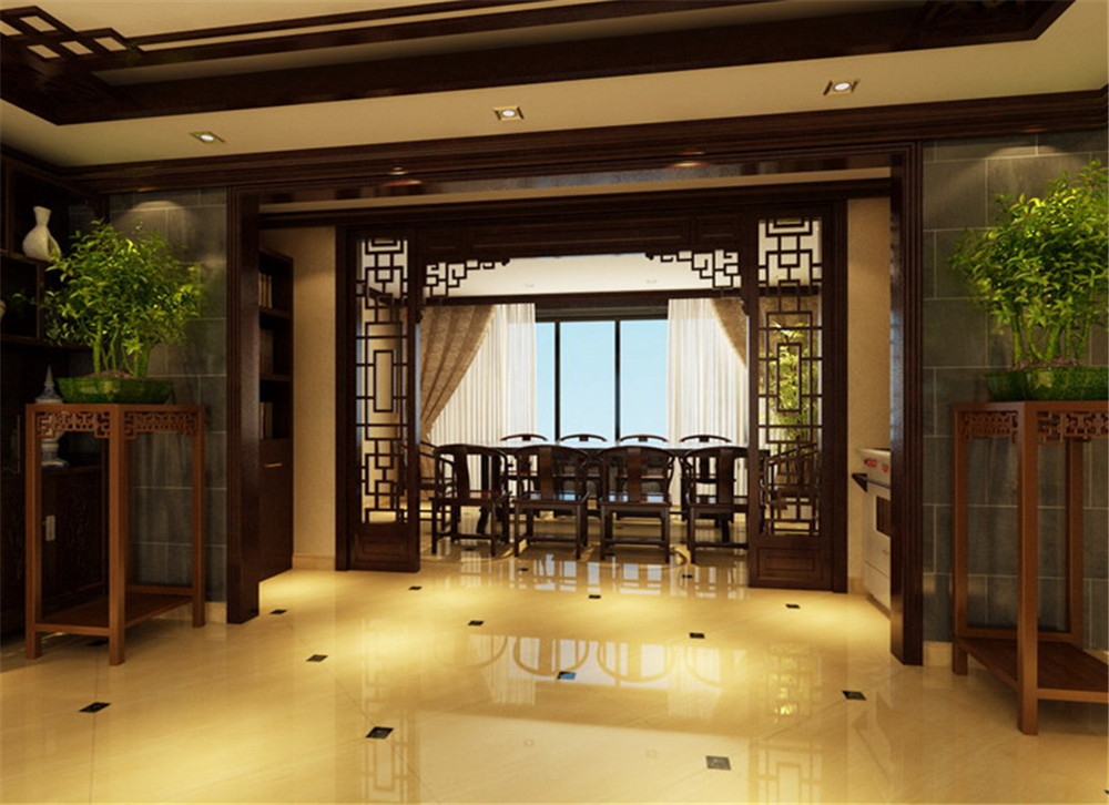 金隅国际-中式风格-三居室