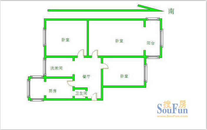 绿地世纪城-中式风格-三居室