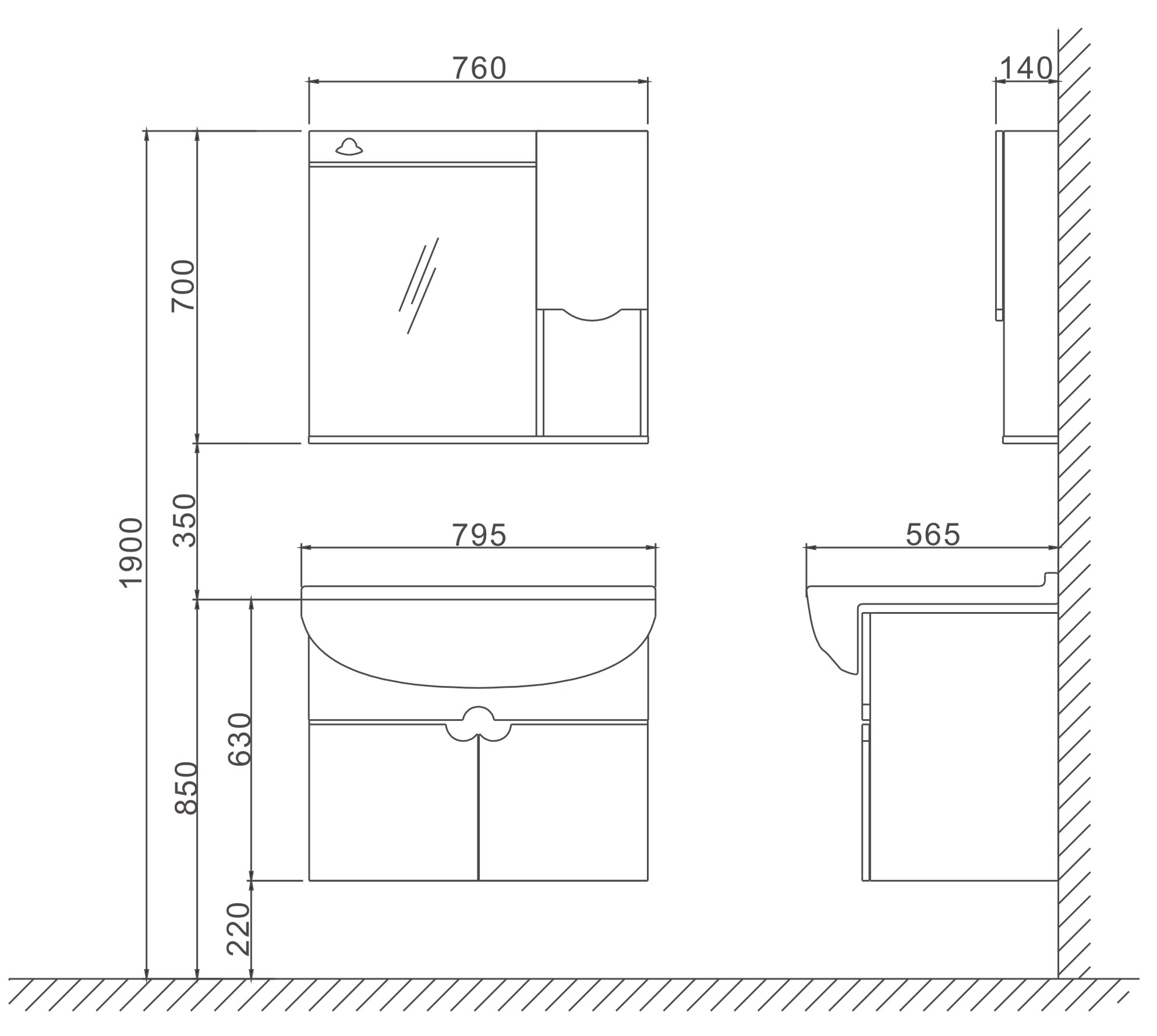 浴室柜结构示意图图片