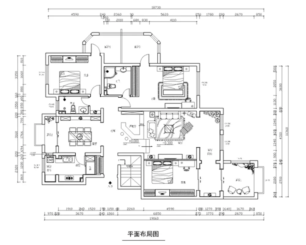 国赫红珊湾-新中式风格-230平米三居室