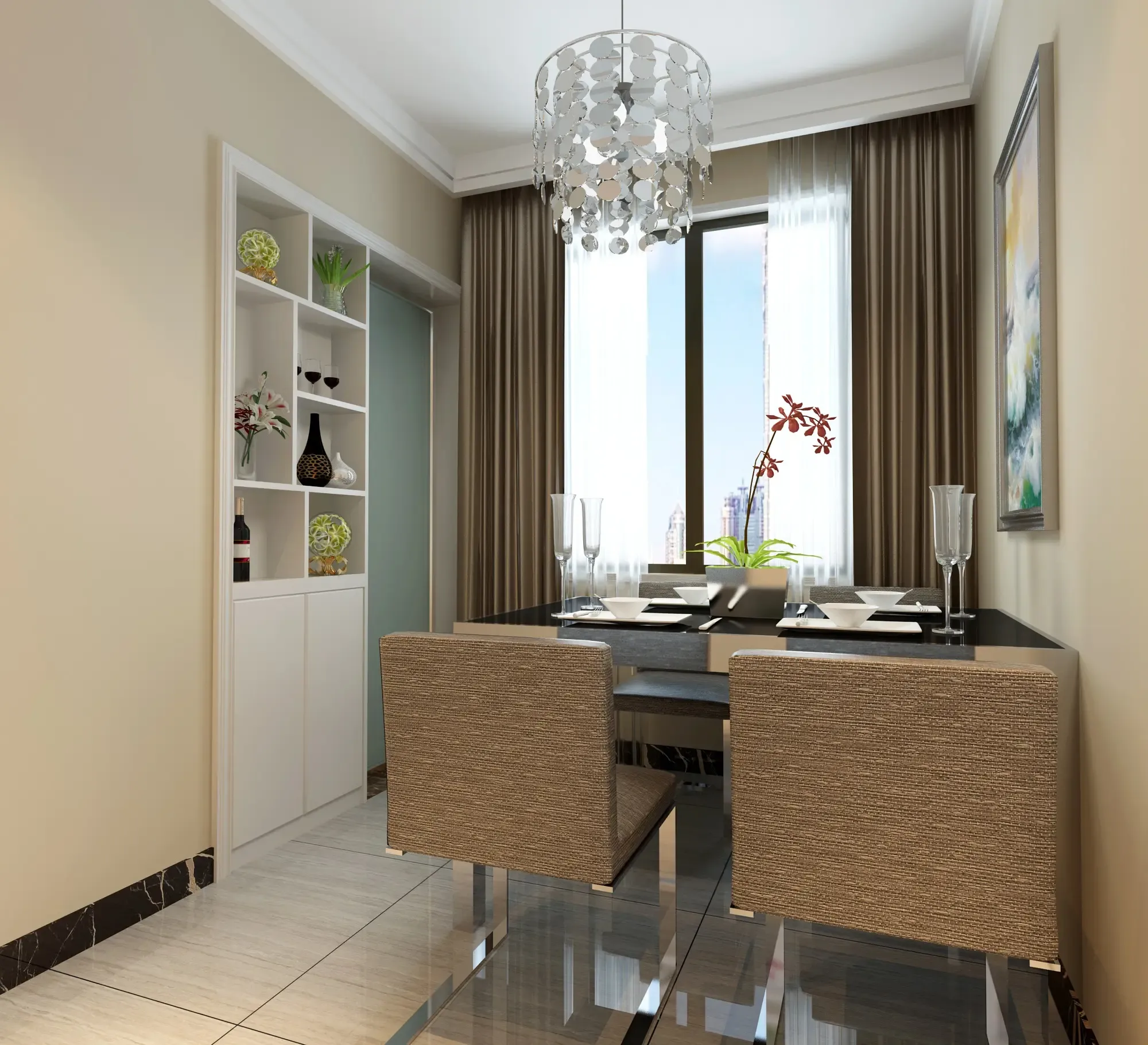 丹石街区简约明快90平小三房装修设计