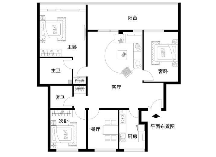 华侨城240平米低调欧式整体家装6系