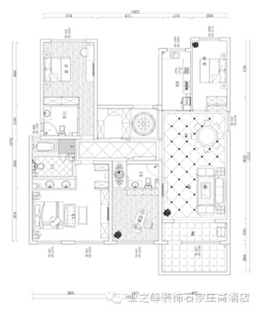 东胜紫御府-美式风格-220平米四居室