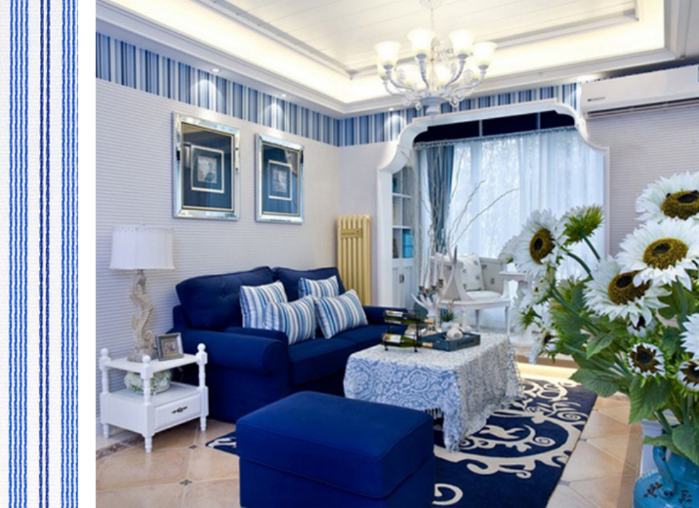 丽泽苑90平两居室地中海风格装修设计方案