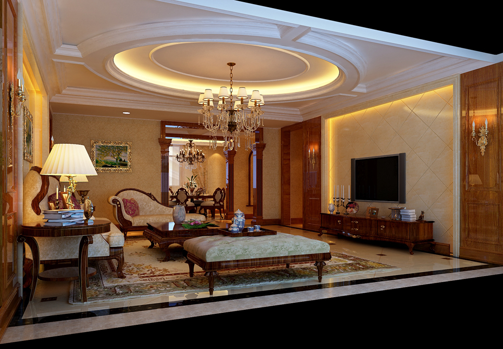 金色漫香林178平米新古典风格四室两厅装修效