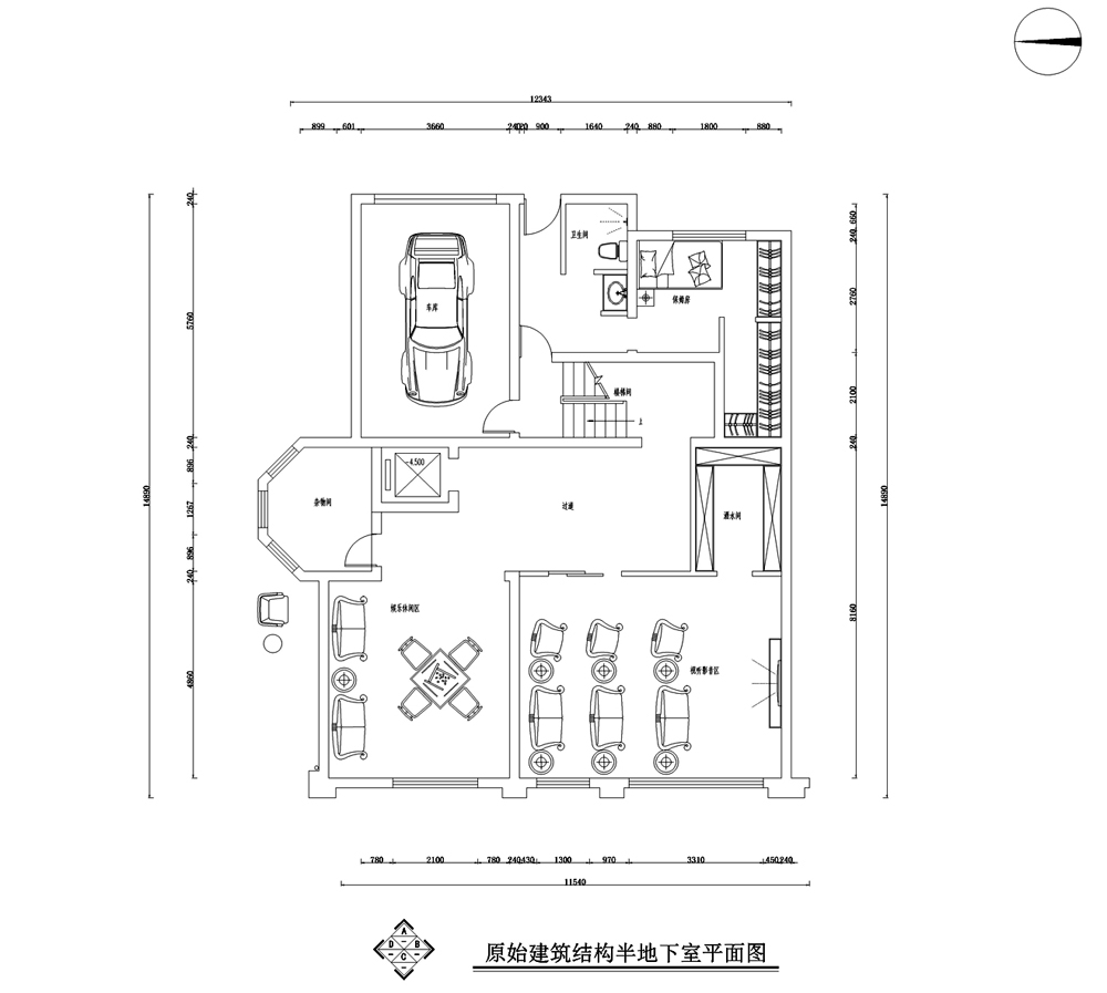 永定河孔雀城联排C户型新古典风格装修效果图