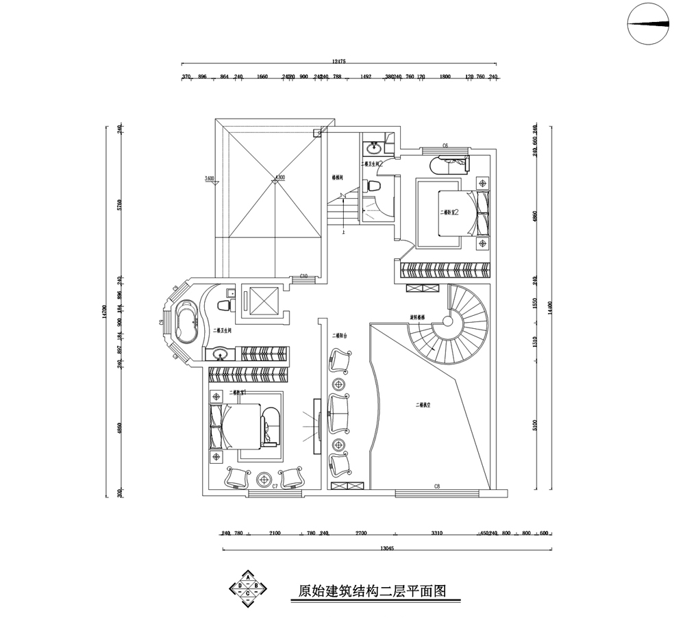 永定河孔雀城联排C户型新古典风格装修效果图