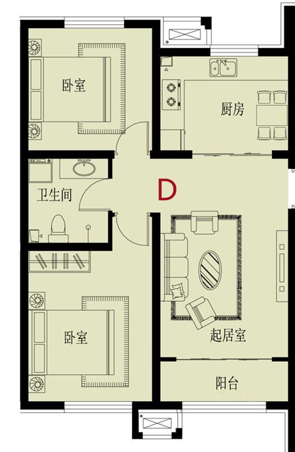 现代简约--两室——80平的精致简约风格