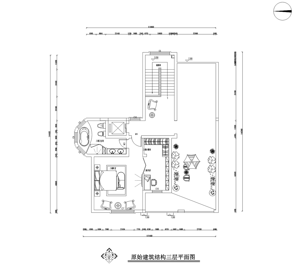 永定河孔雀城联排C户型新古典风格装修效果图