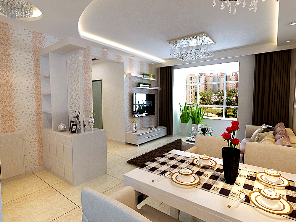 阳光100国际新城-现代简约-一室开放厨房