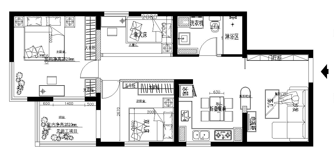 华盛家园--现代简约--一居室