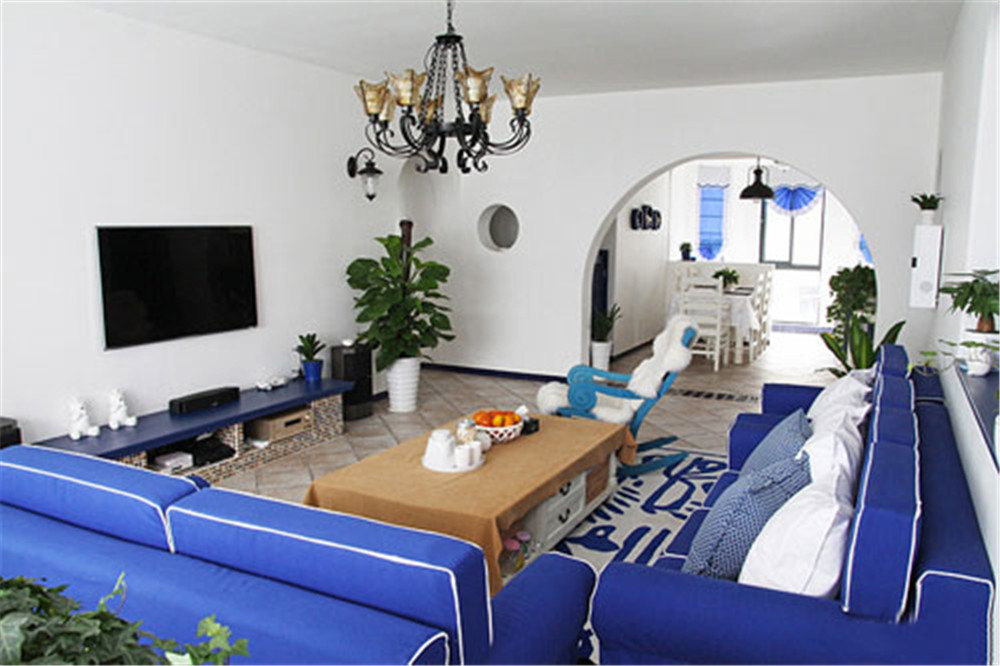 地中海-三居室——142平米蓝白浪漫