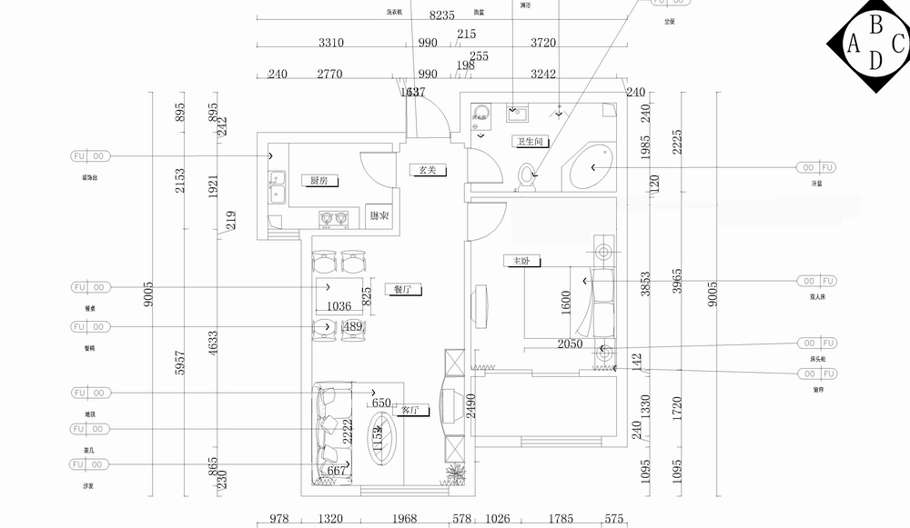 力天装饰-新天地盛景湾-76㎡-现代简约