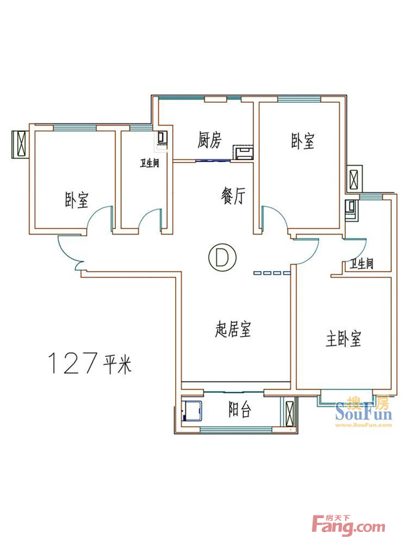 紫晶悦城127平三居室现代简约装修案例