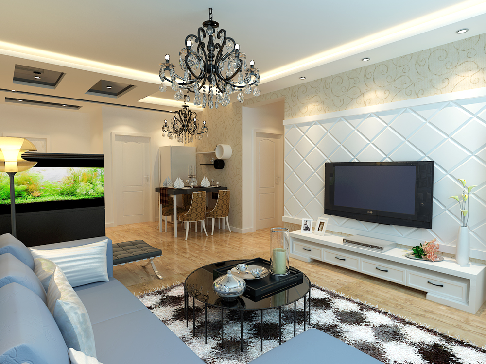 新加坡城-现代简约-二居室简洁明快的设计