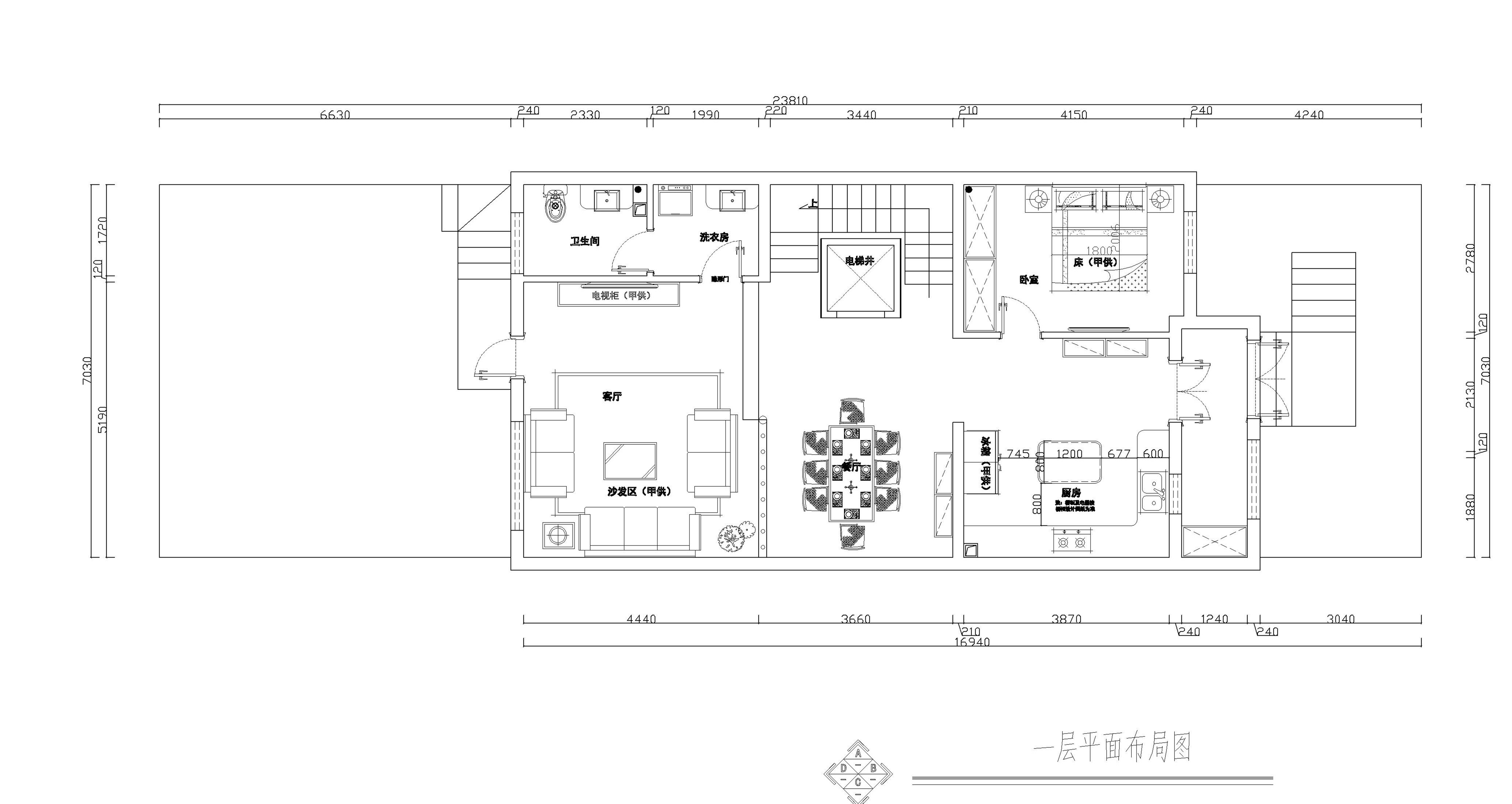 北京元洲装饰孔雀城268平欧式风格