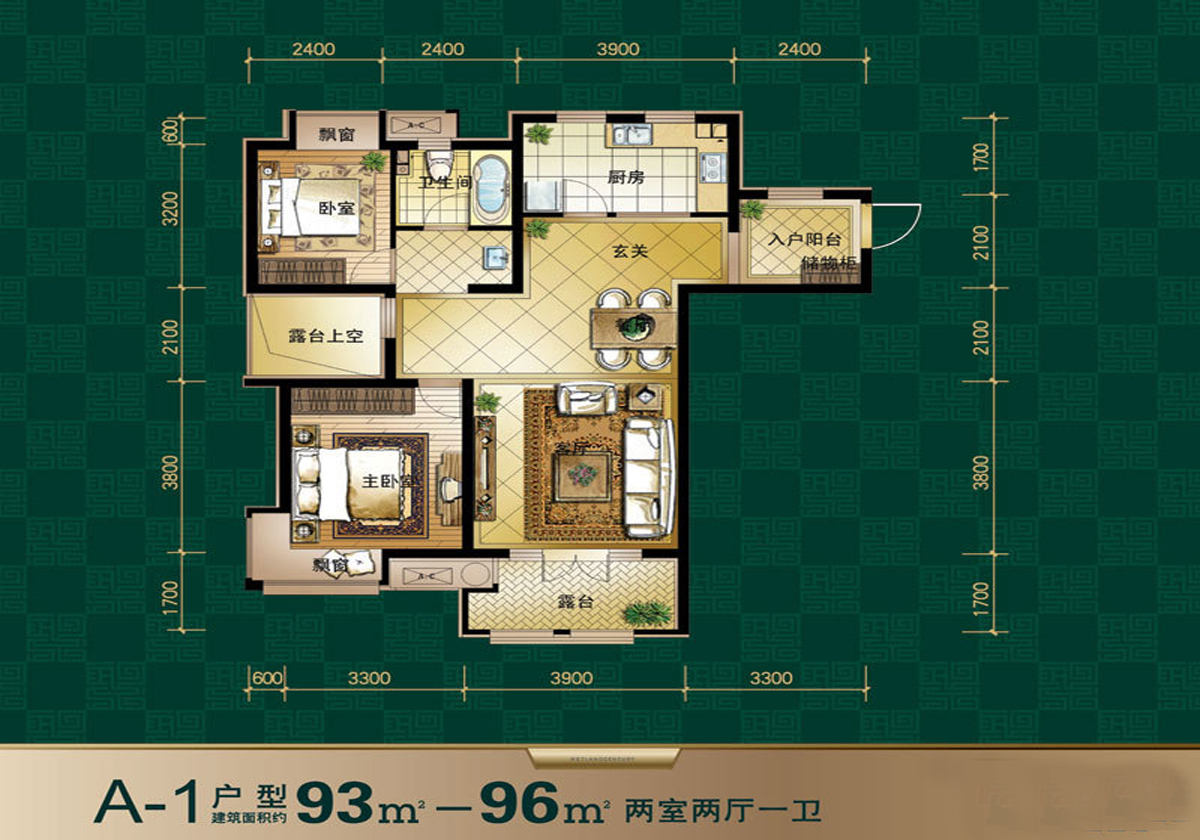 中式古典风格-二居室-93