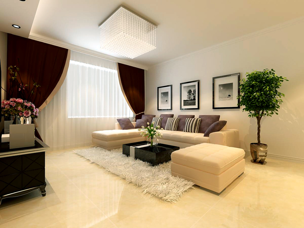 新加坡城-现代简约-二居室清新暖色系