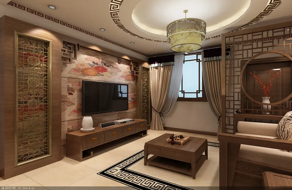 古色古香的客厅,让你一进客厅有种回到古代的感觉