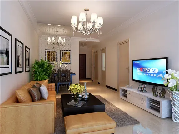 现代简约二居室90平米5万-珠江荣景装修案例-郑州房天下家居装修网
