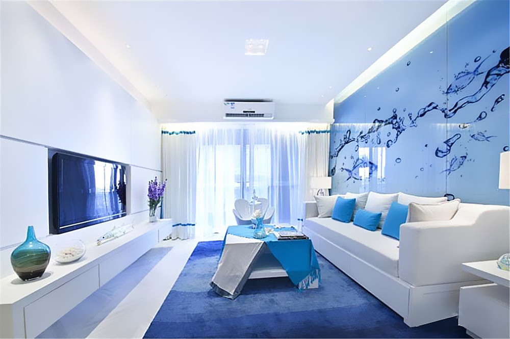 地中海风格--三居室——125平米梦幻蓝色系