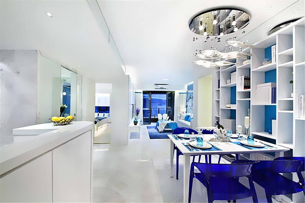 地中海风格--三居室——125平米梦幻蓝色系
