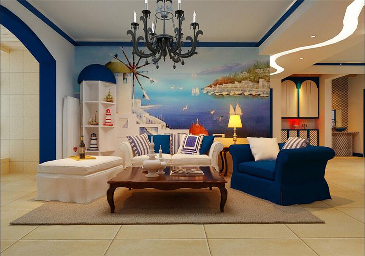 地中海风格-三居室-卧室-行之舰装饰