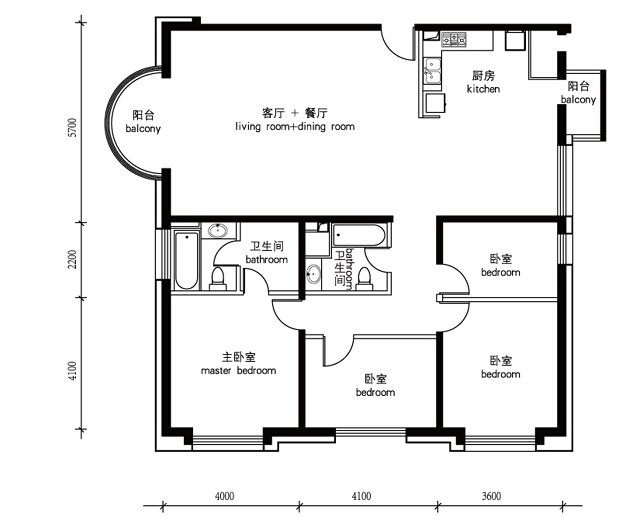 混搭风格-打造温馨四居室四和院(一瓶)