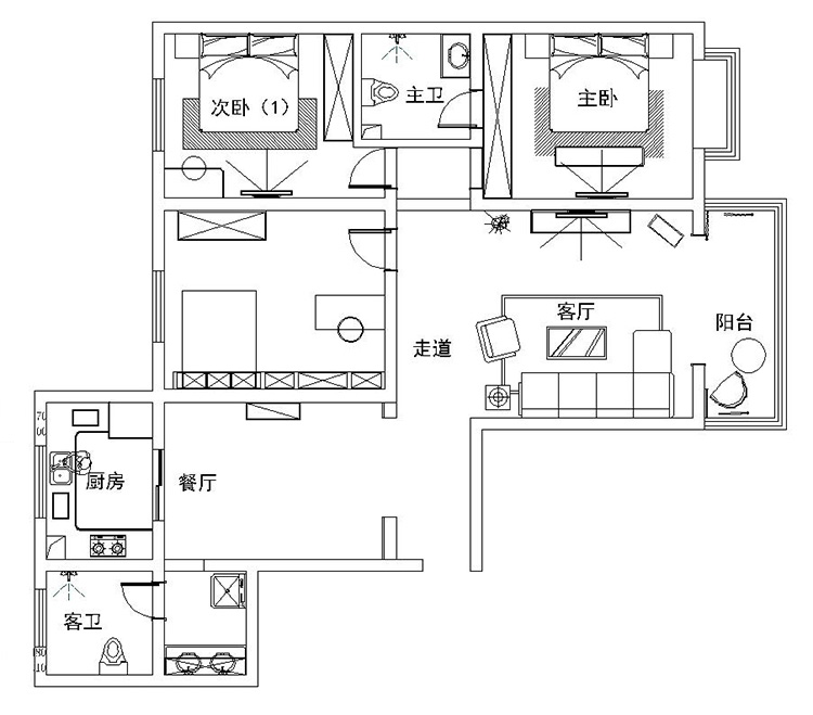 永威东棠132平方新中式三室两厅装修案例