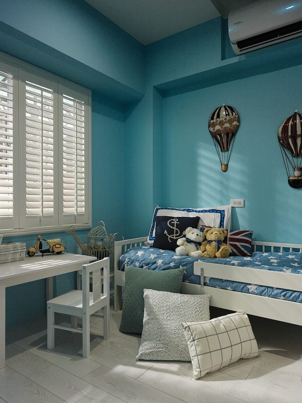 地中海风格--二居室——88平米浅蓝色舒适家