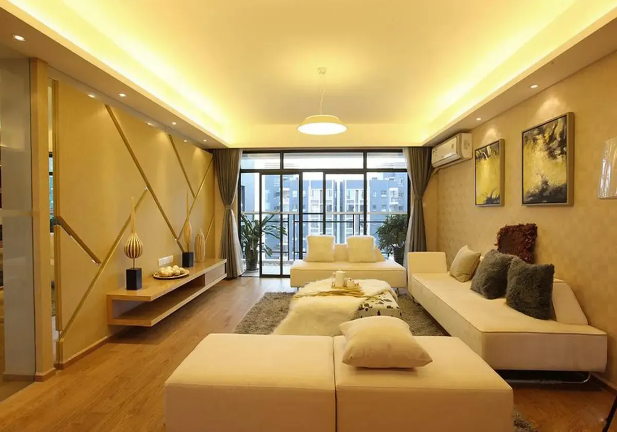 现代简约风格三室客厅行之舰装饰公司