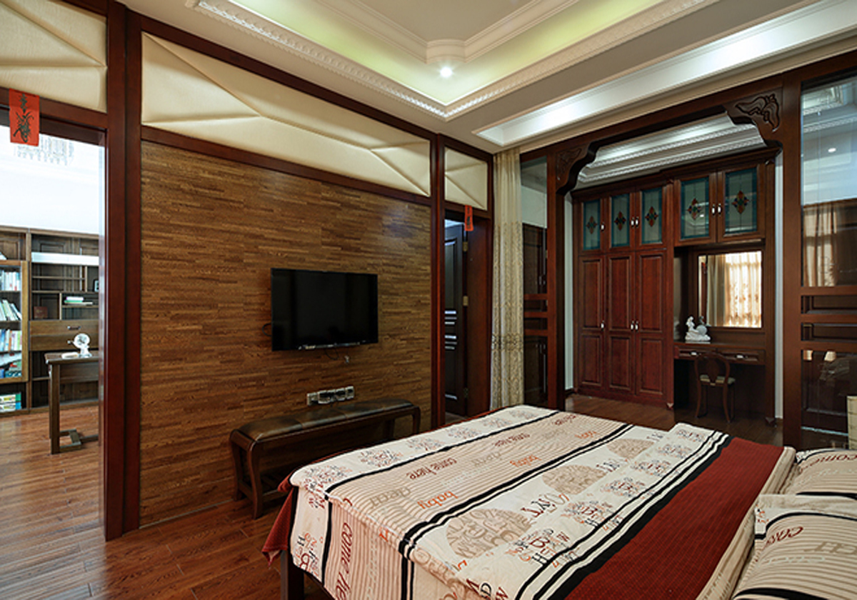 中式风格-四居室-客厅-行之舰装饰