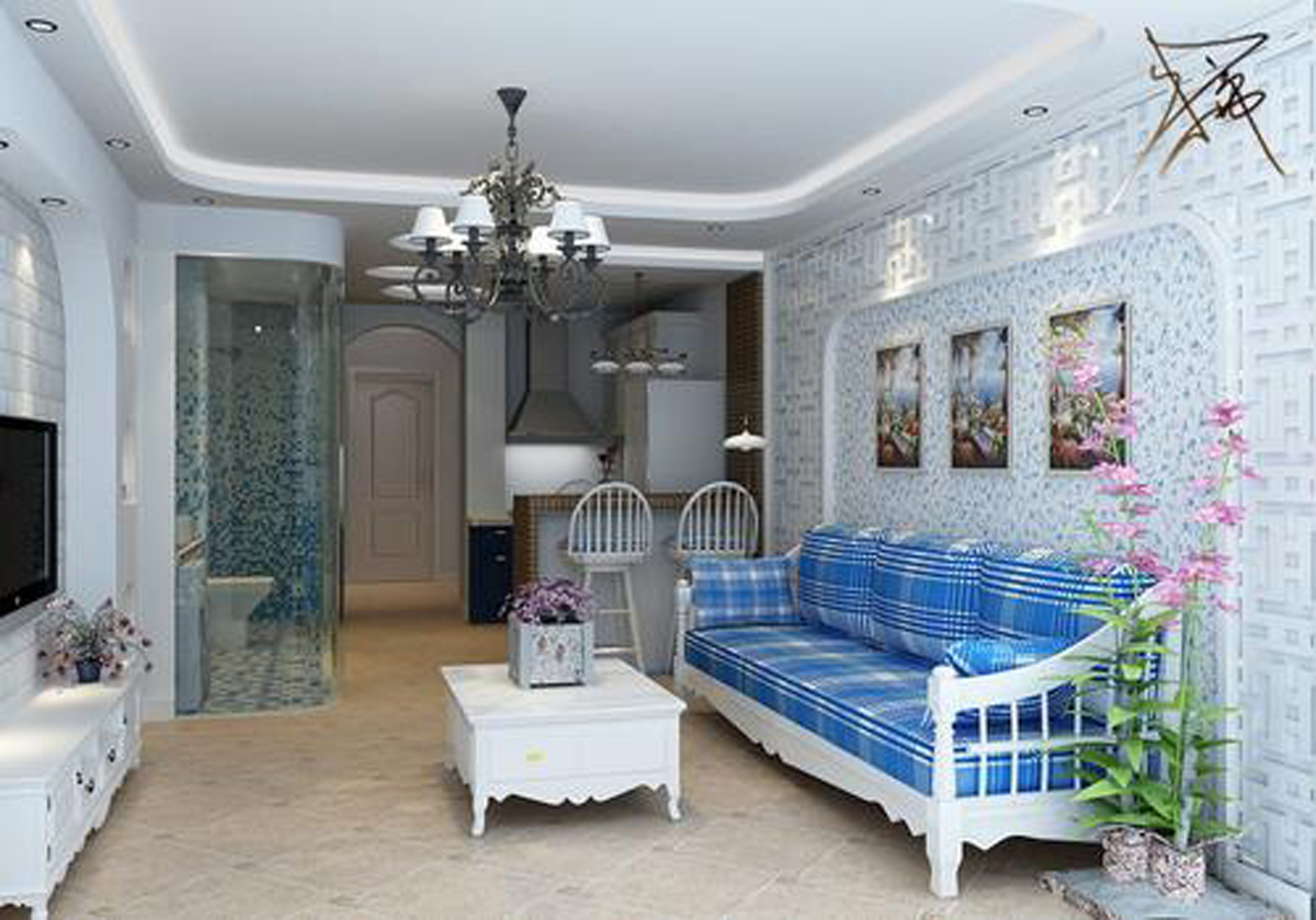 地中海风格-一居室-卧室-行之舰装饰有限公司