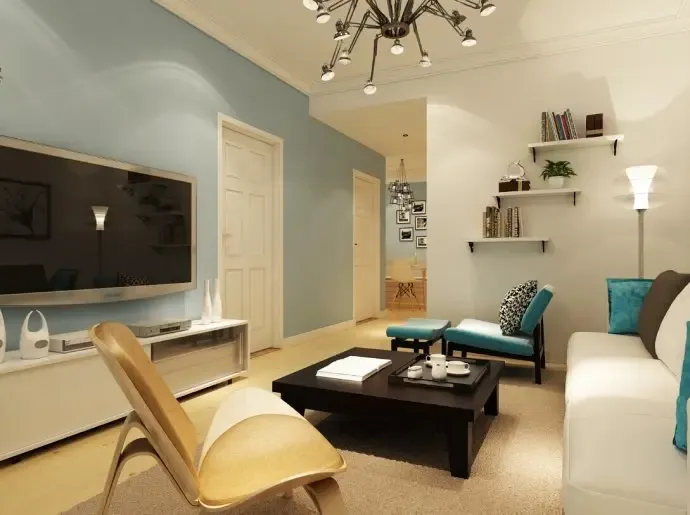 绿都丹石锦园95平三居室简约风格装修效果图