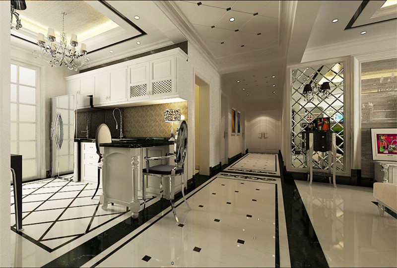 天骄华庭三室两厅160平欧式风格装修设计
