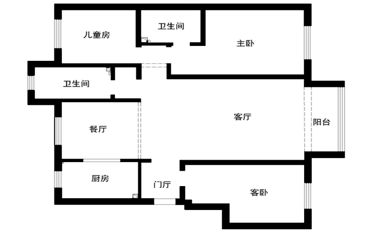 中式风格-131平米-三居两卫