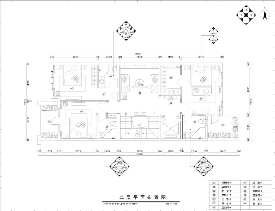 京基鹭府5口之家欧式古典风格装修