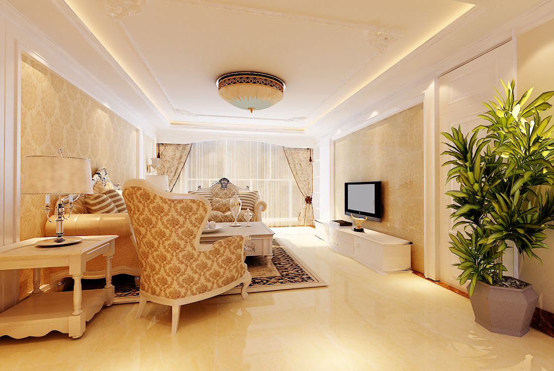 黄海明珠——简欧风格—三居室130平