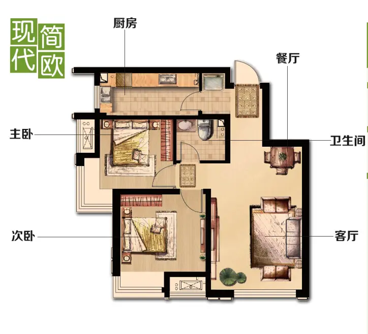 仪铭装饰—保利香槟国际两居室