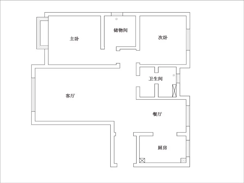 90平新中式风格装修效果图