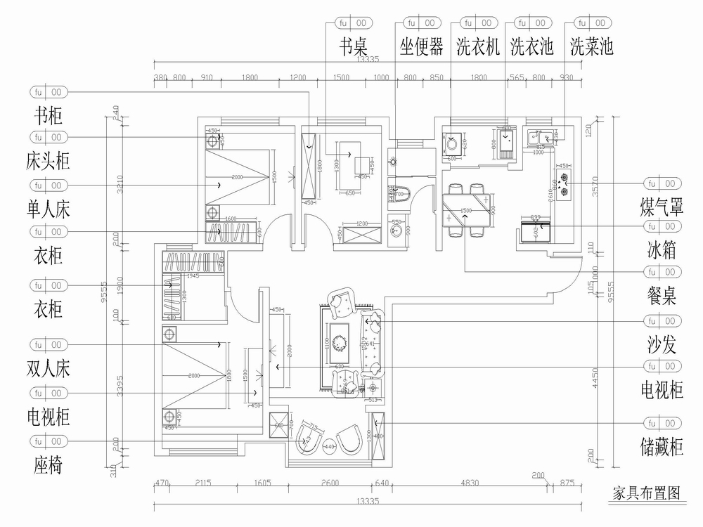 【力天装饰】简约欧式风格 宝龙城三室两厅