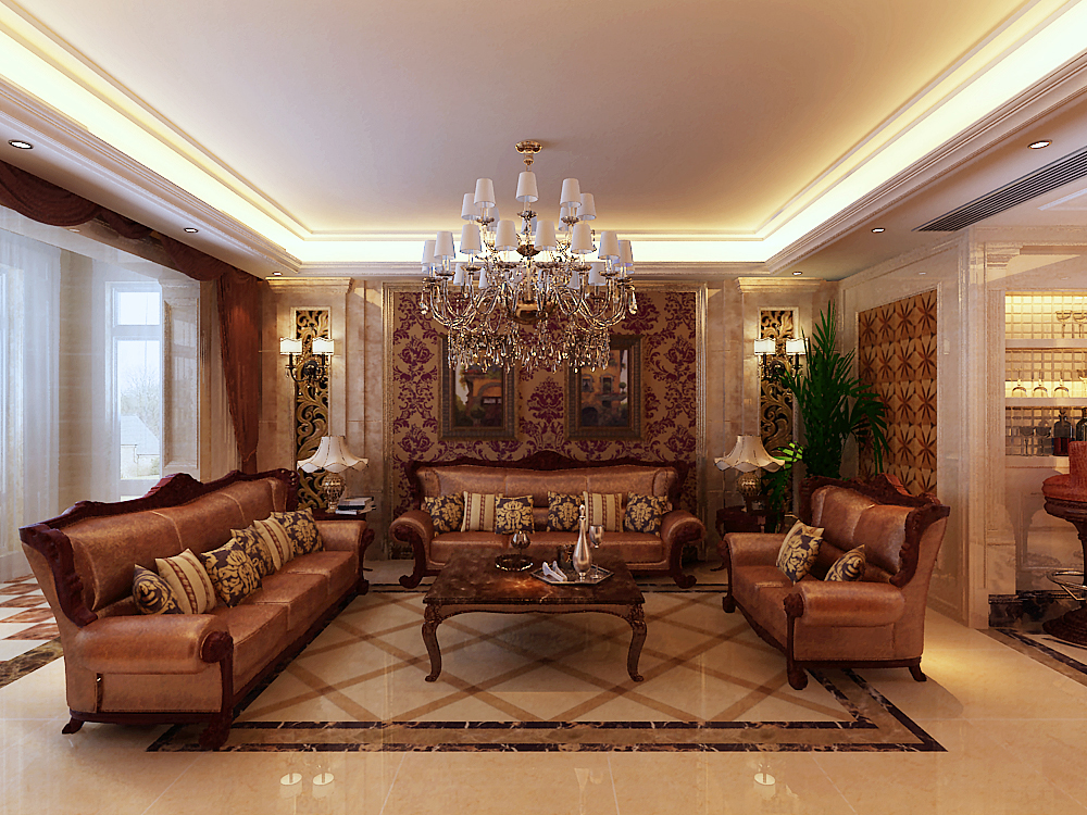 三室两厅国际城142㎡欧式奢华风格