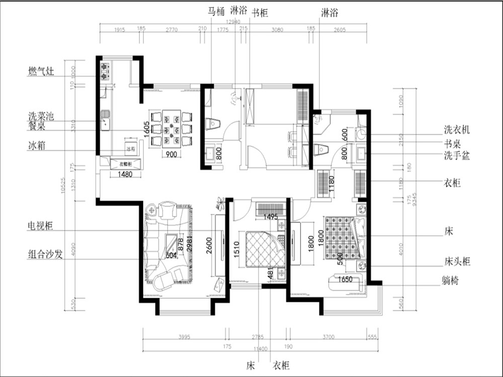 【力天装饰】融创中央学府 三居室 现代风格