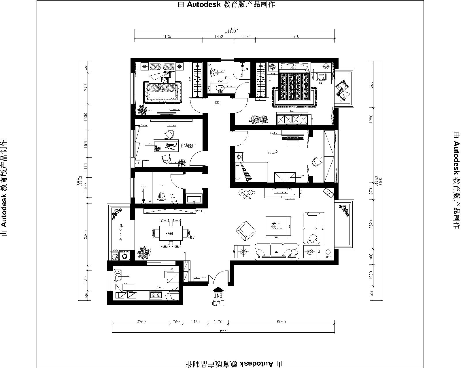 规划局家属院案例——新中式风格——三居室