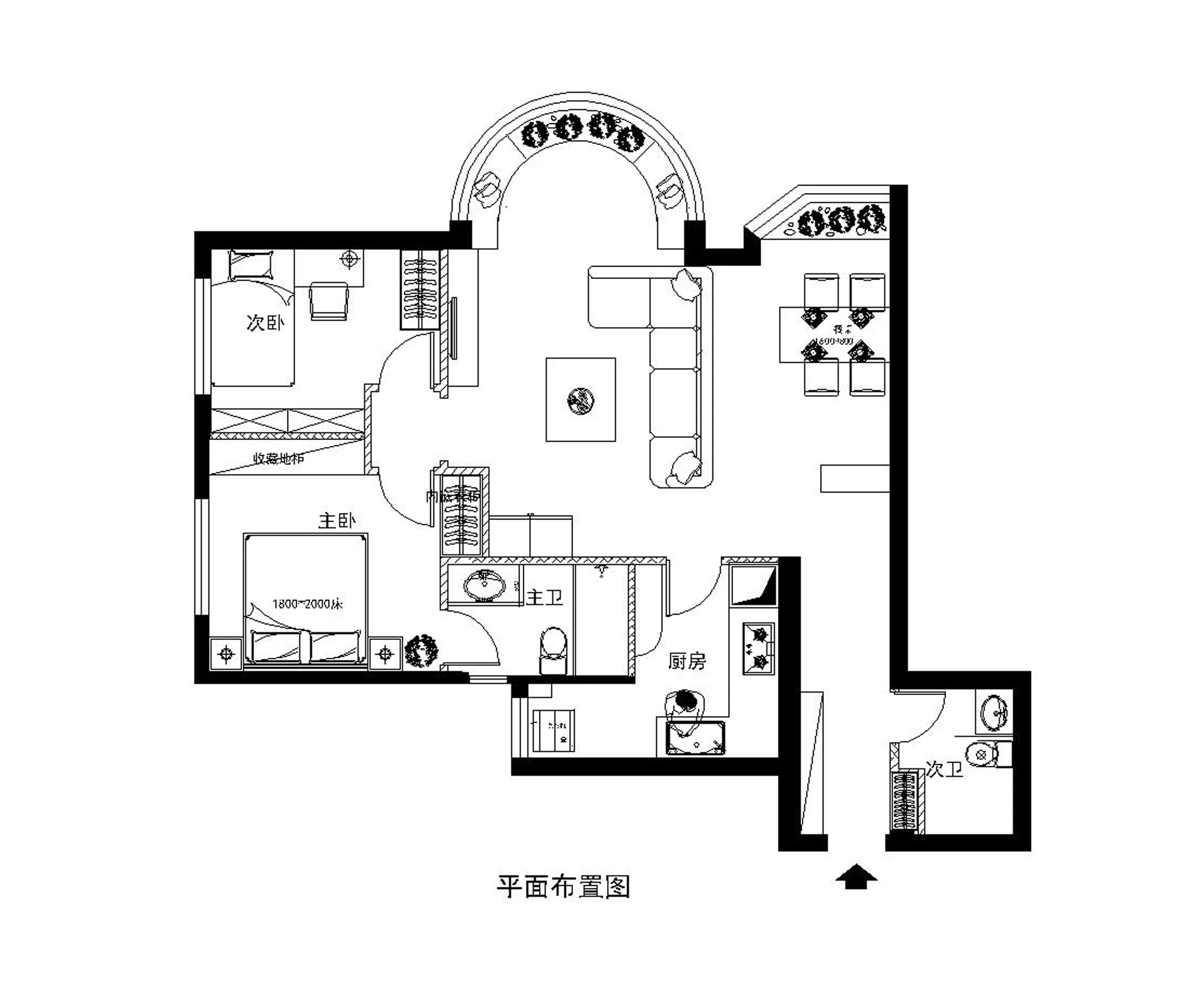 鹏润家园103平米装修简约风格家