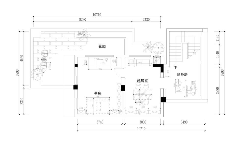 拉菲香榭200平米新中式风格装修效果图