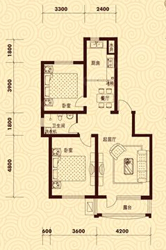 方大上上城96平新中式风格二居室